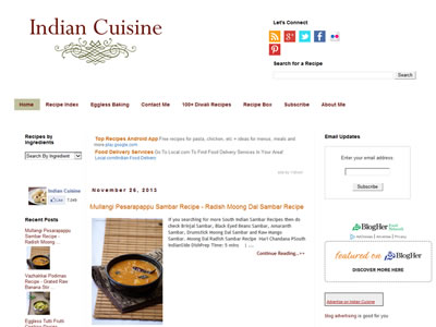 Indian food blogs