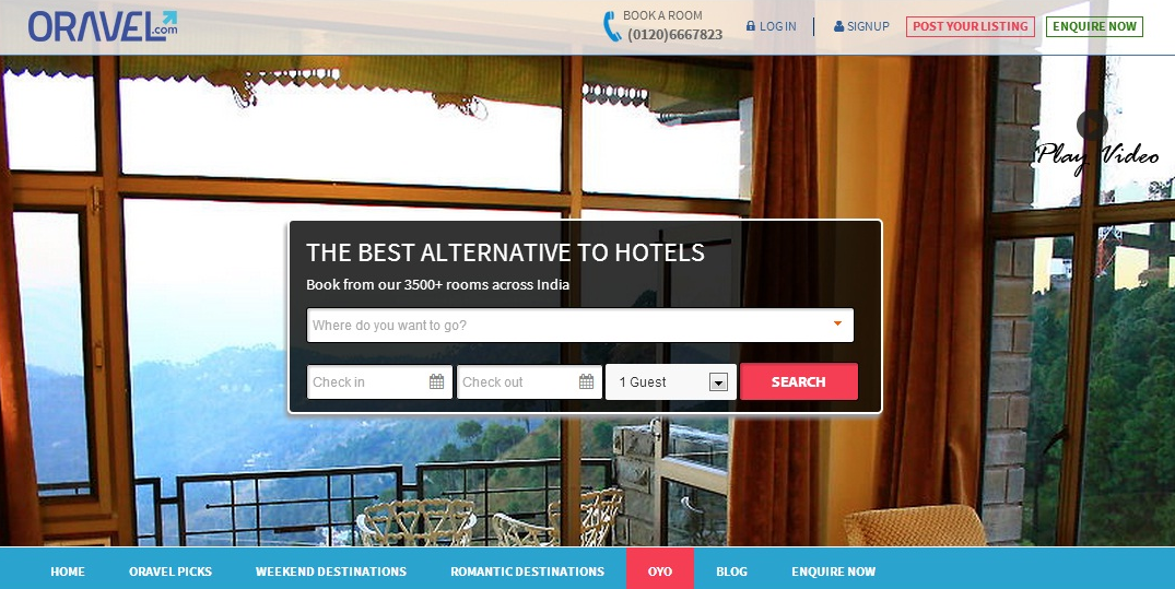 Founded By A 19 Year Old, Oravel Offers An Alternative To Hotels For Short Stay Accommodations in India